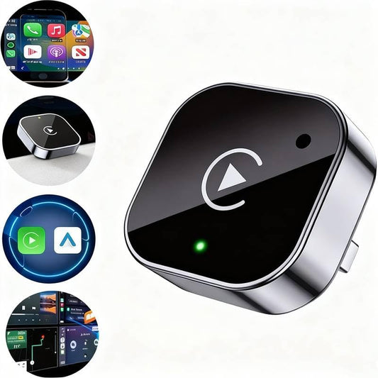 Wireless CarPlay & AndroidAuto Adapter - Upgrade Your Wired CarPlay/AndroidAuto to Wireless - Mini USB Design for Cars with Built-in Wired Apple CarPlay or Android Auto - Seamless Use